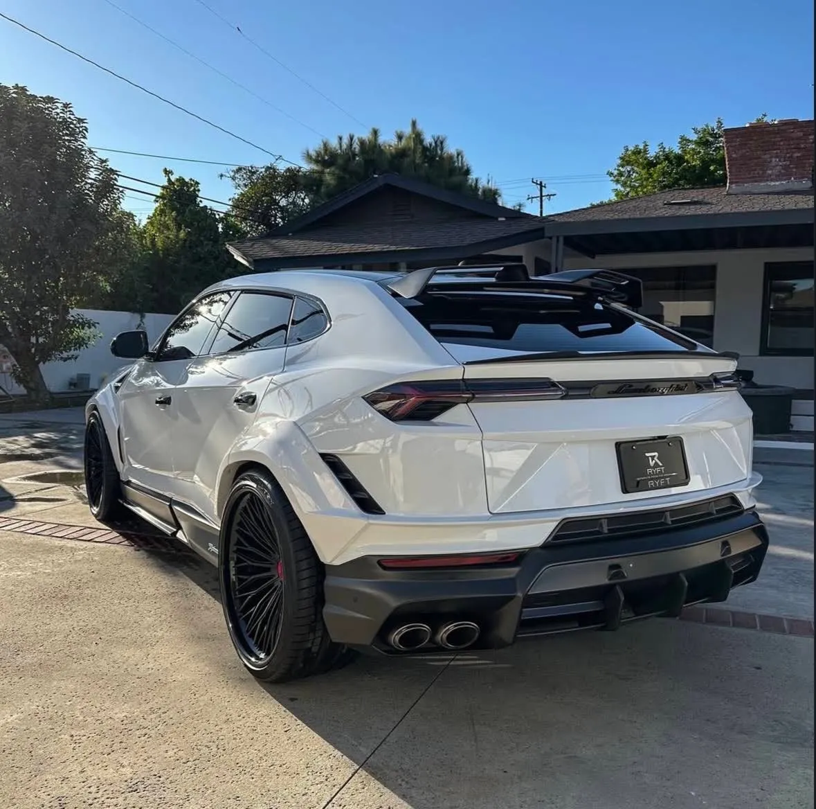 Lamborghini Urus after detailing, rear three-quarter view, customer photo